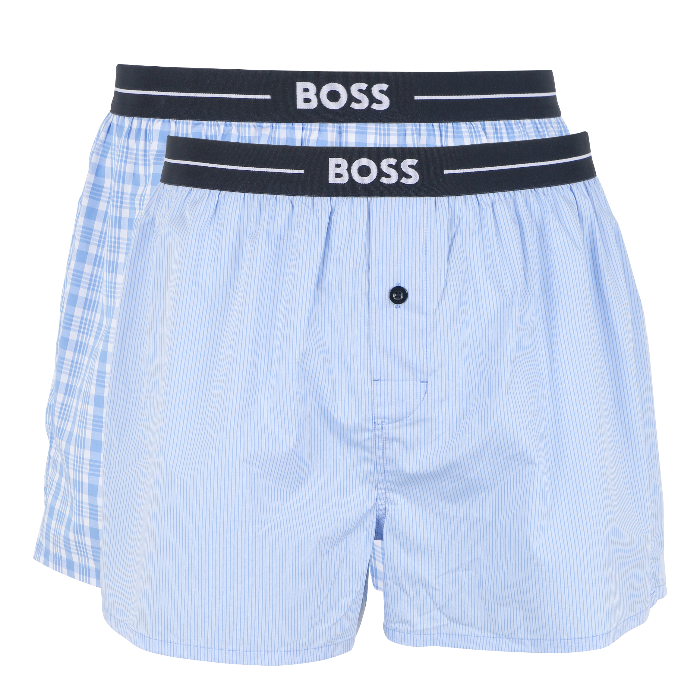 Lot de 2 shorts boxer en coton | Bleu