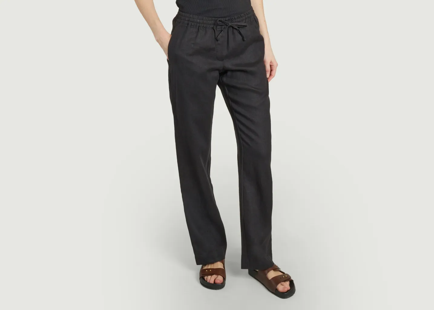 Pantalon décontracté en lin Hoys Samsoe Samsoe