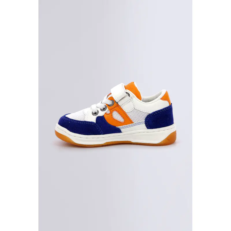 KIKOUAK BLANC MARINE ORANGE BASKETS BASSES Synthétique Mixte