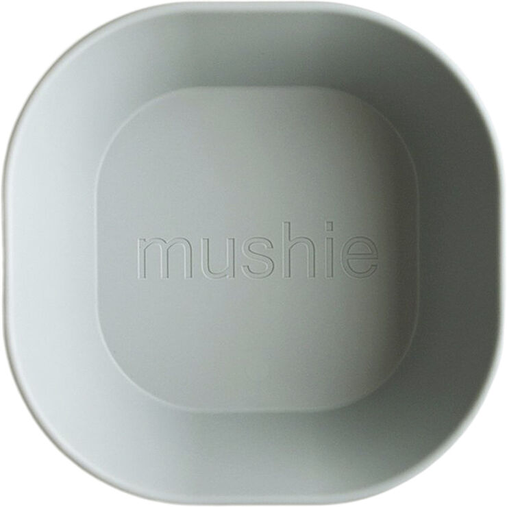 Mushie Mushie skål i firkantet form 2-pak - Sage Sage