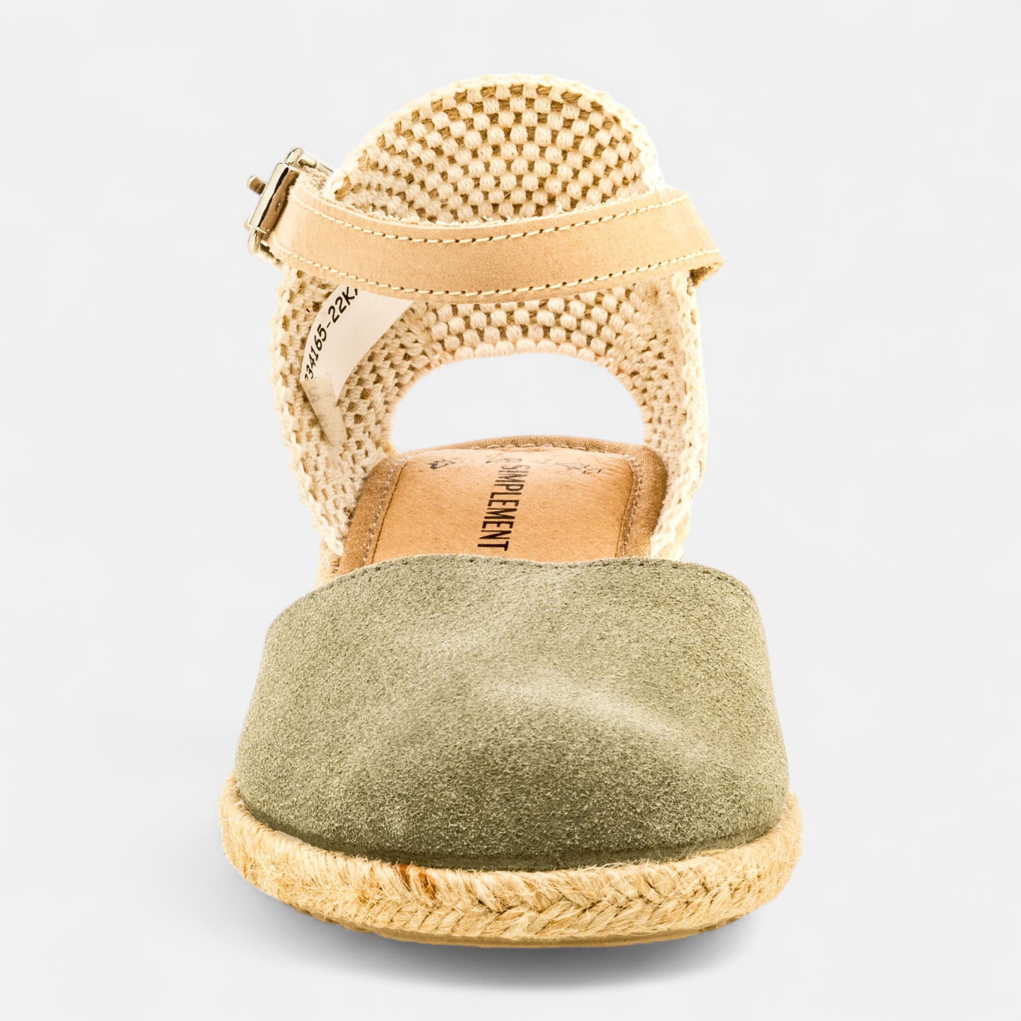 Espadrilles Femme en cuir kaki