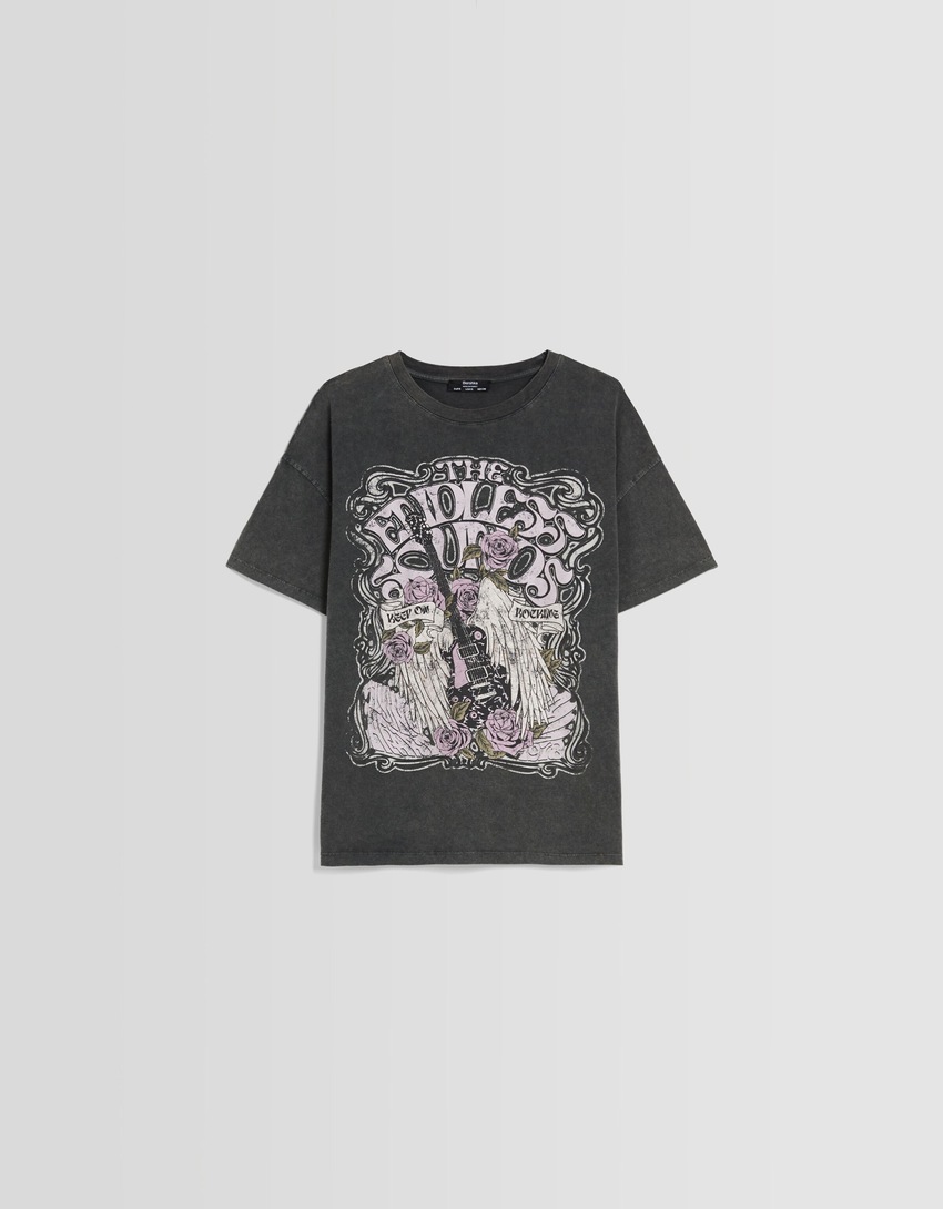 Camiseta de manga curta com estampa