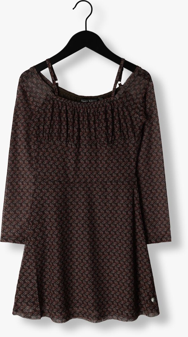 FRANKIE & LIBERTY bruine frankie & liberty mini jurk hanneke dress