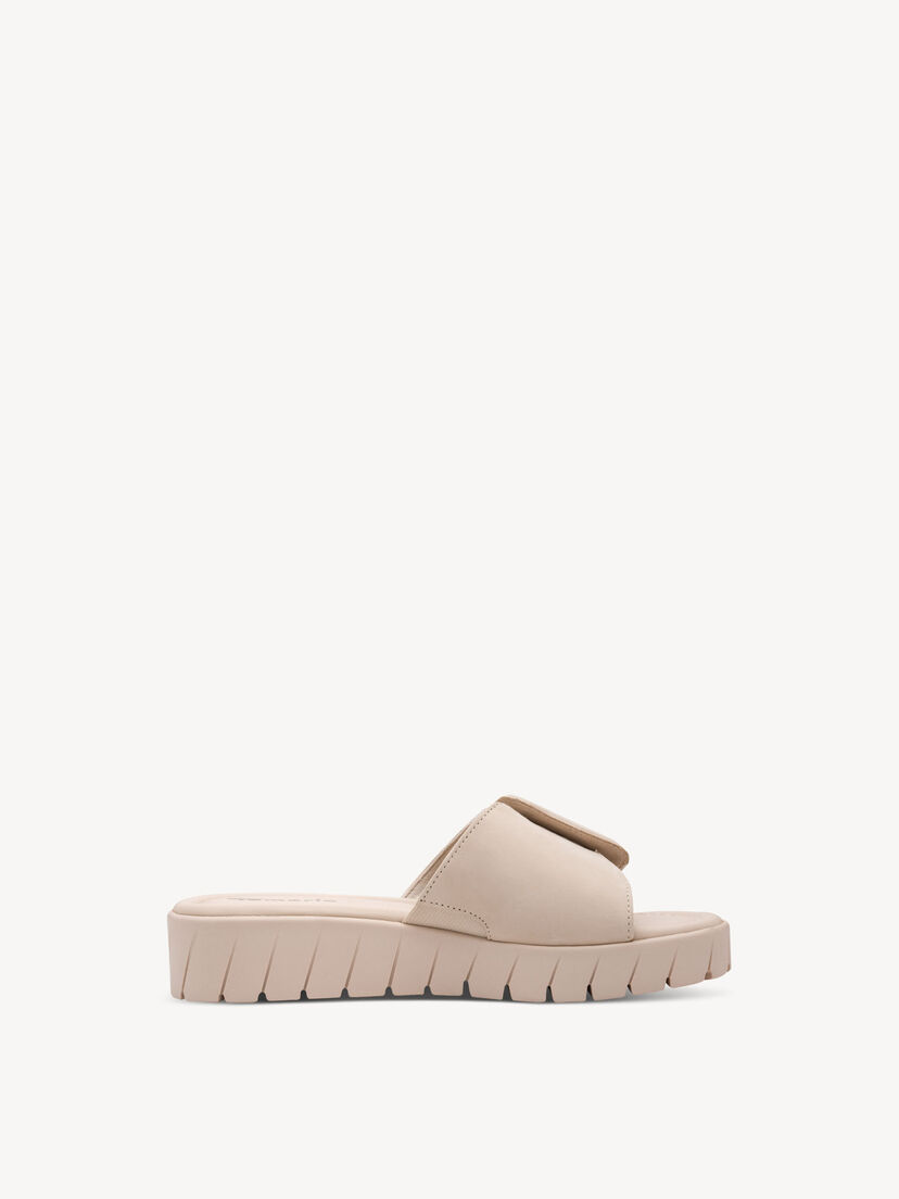 Leren Slipper - beige