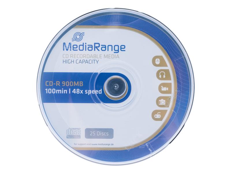 MediaRange CD-R Medien 900 MB, Spindel (25 Stück) CD-Rohlinge