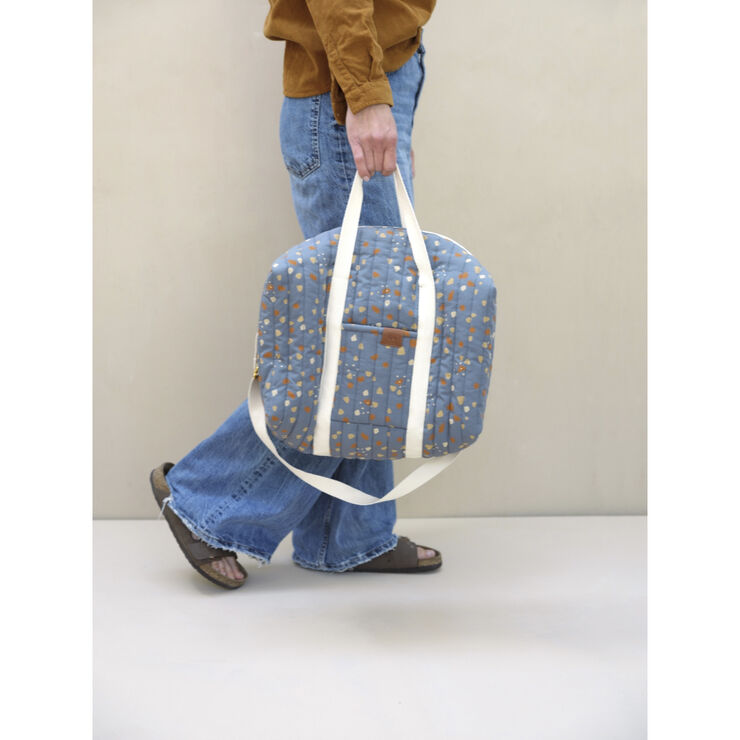 Fabelab Quilted Gym Bag - Small - Cobblestone Blue spruce