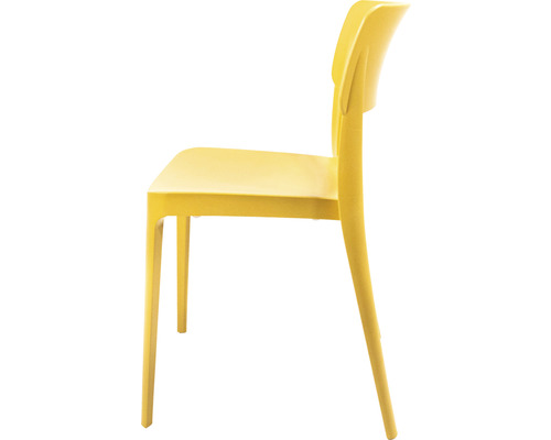 Veba Wing stapelstoel, 82 x 47 x 45 cm, kunststof, geel