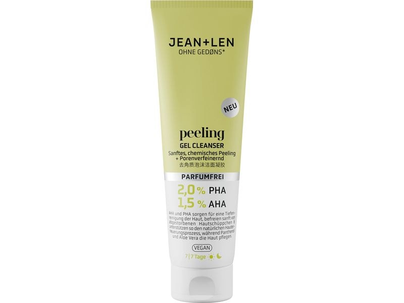 Jean & Len Gesichtspeeling Gel Cleanser 125 ml Natürliches Peeling sorgt für Tiefenreinigung der Haut