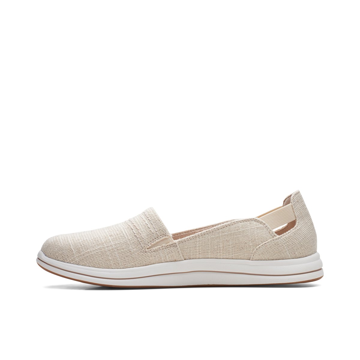 CLARKS-Breeze_step-Espadrilles - Talon plat - Naturel Ouvert