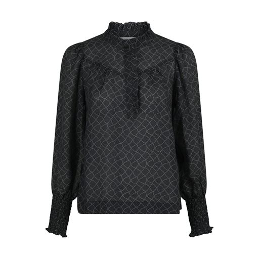 Neo Noir Karia Illusion Bluse, Black, 42