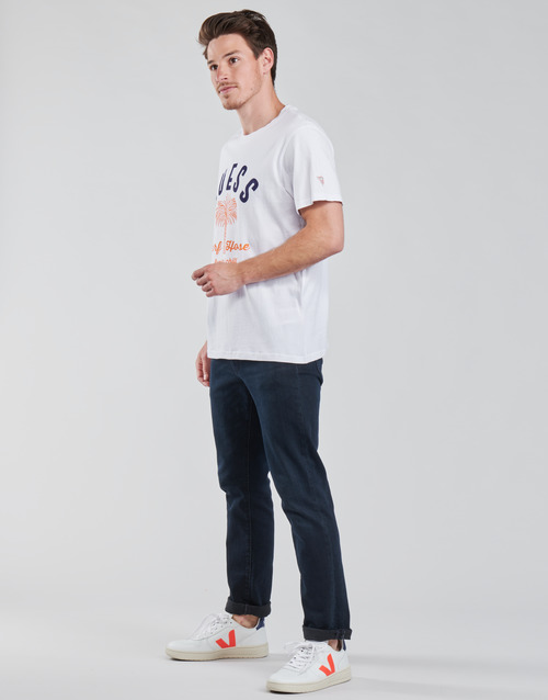 Guess - SURF HOUSE CN SS TEE - Blanc / Bleu / Marine