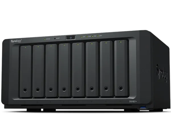Synology Disk Station DS1821  - NAS-server - 8 bays - SATA 6Gb/s - RAID 0, 1, 5, 6, 10, JBOD - RAM 4 GB - Gigabit Ethernet - iSCSI support