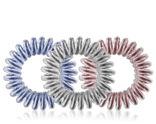Invisibobble Power Haargummi-Ring mit gestärkter Spiralform Be Visible 6-Stück