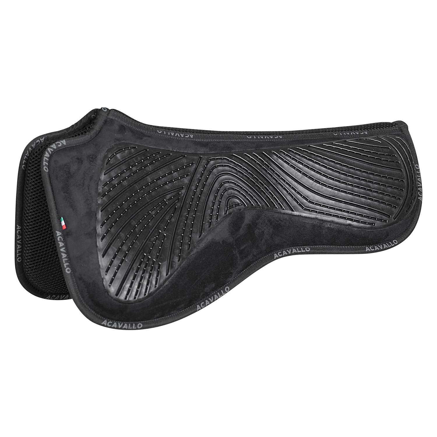 ACAVALLO Gel + Memory Foam Close Contact Halfpad mit 3D-Mesh  - schwarz - DR