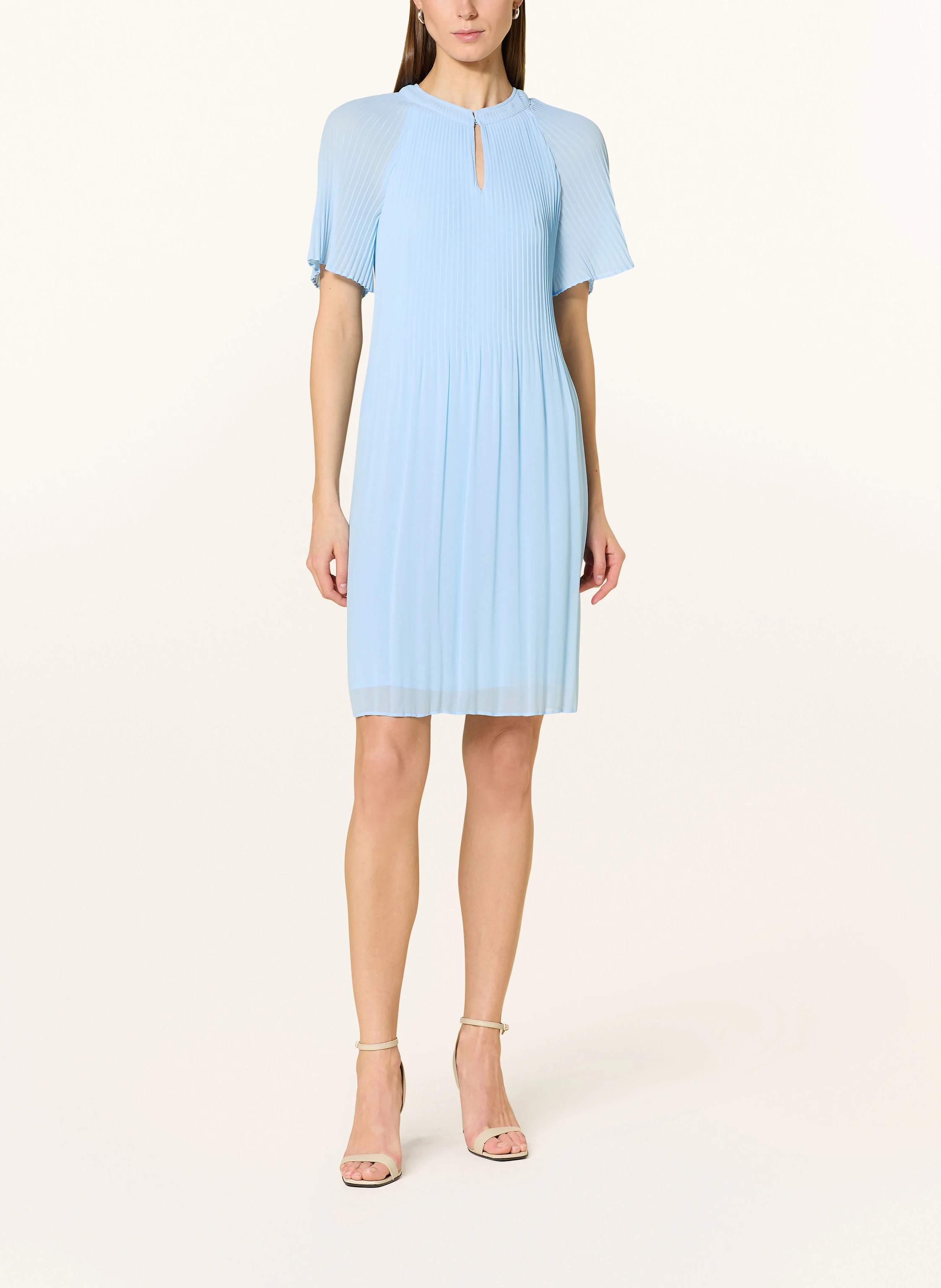 comma Plisseekleid
