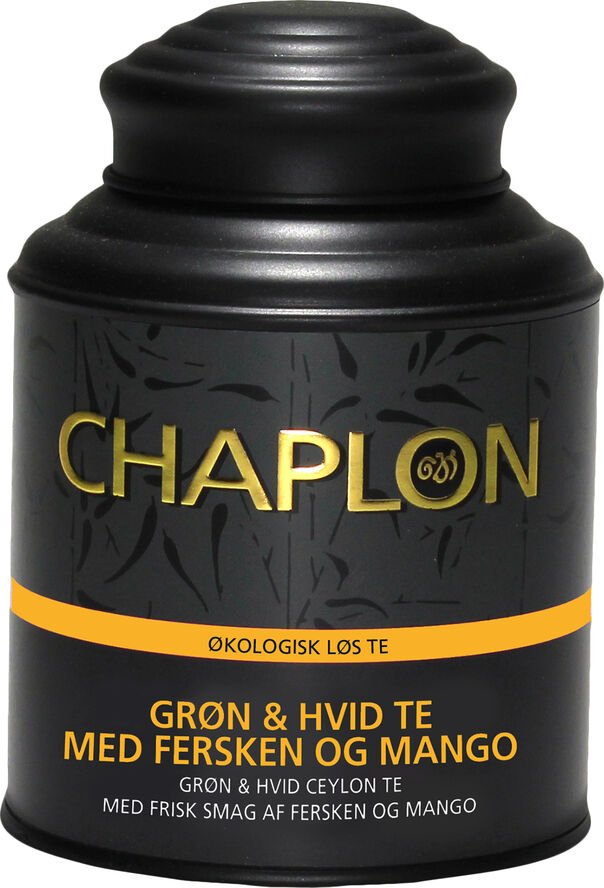 Chaplon Grøn hvid te fersken og mango økologisk 160g Sort