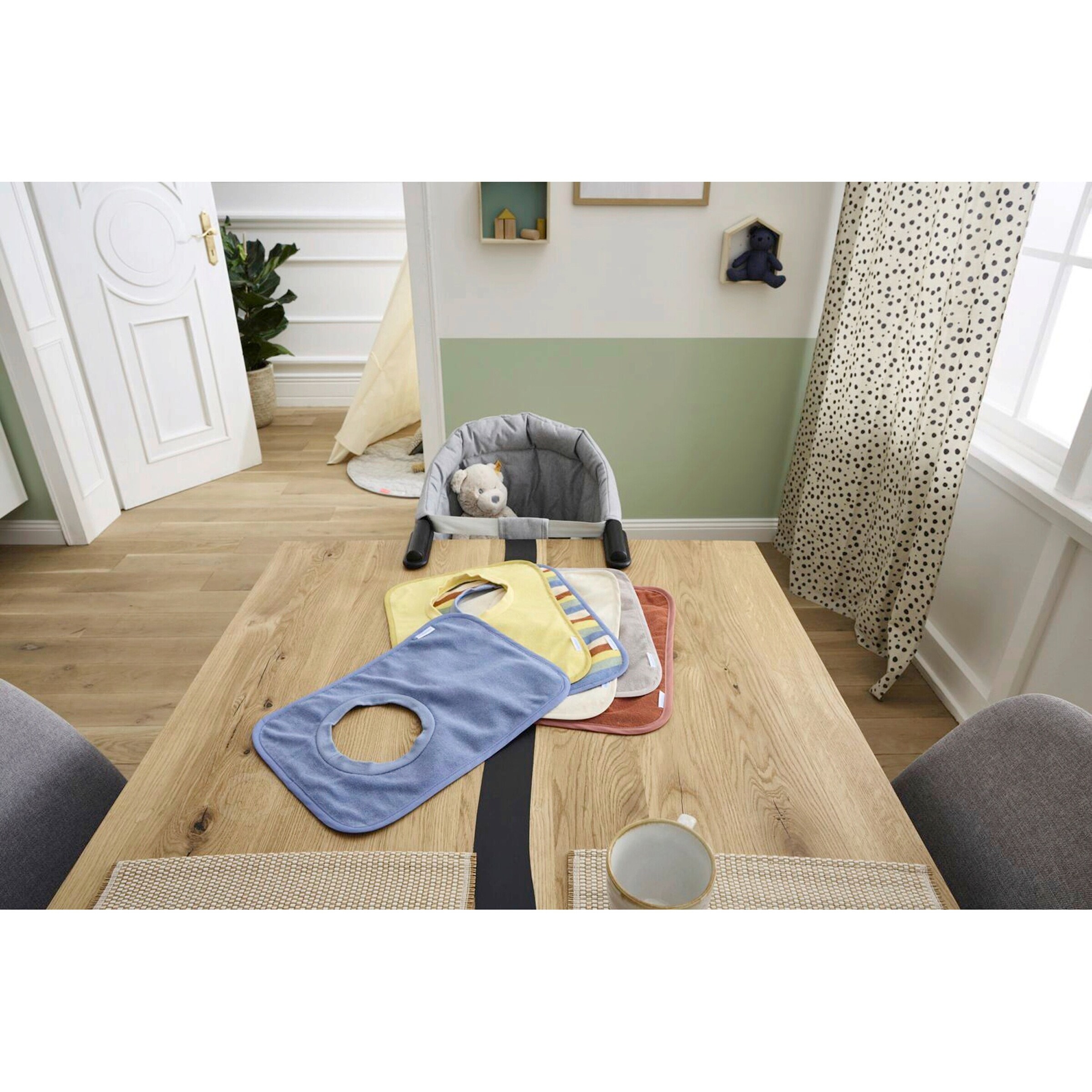 baby-walz - BASICS 7er-Pack Schlupflätzchen mit Nässeschutz