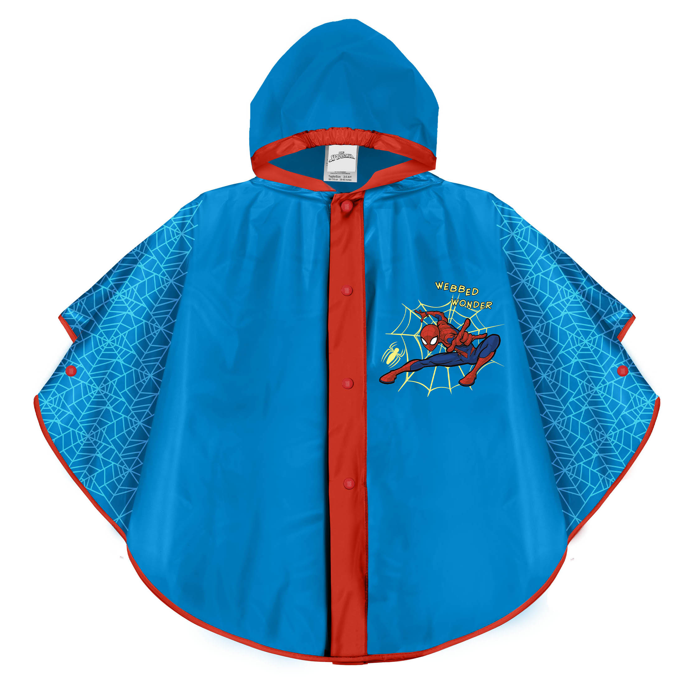 Poncho Chubasquero Homem-Aranha 3-6 Anos