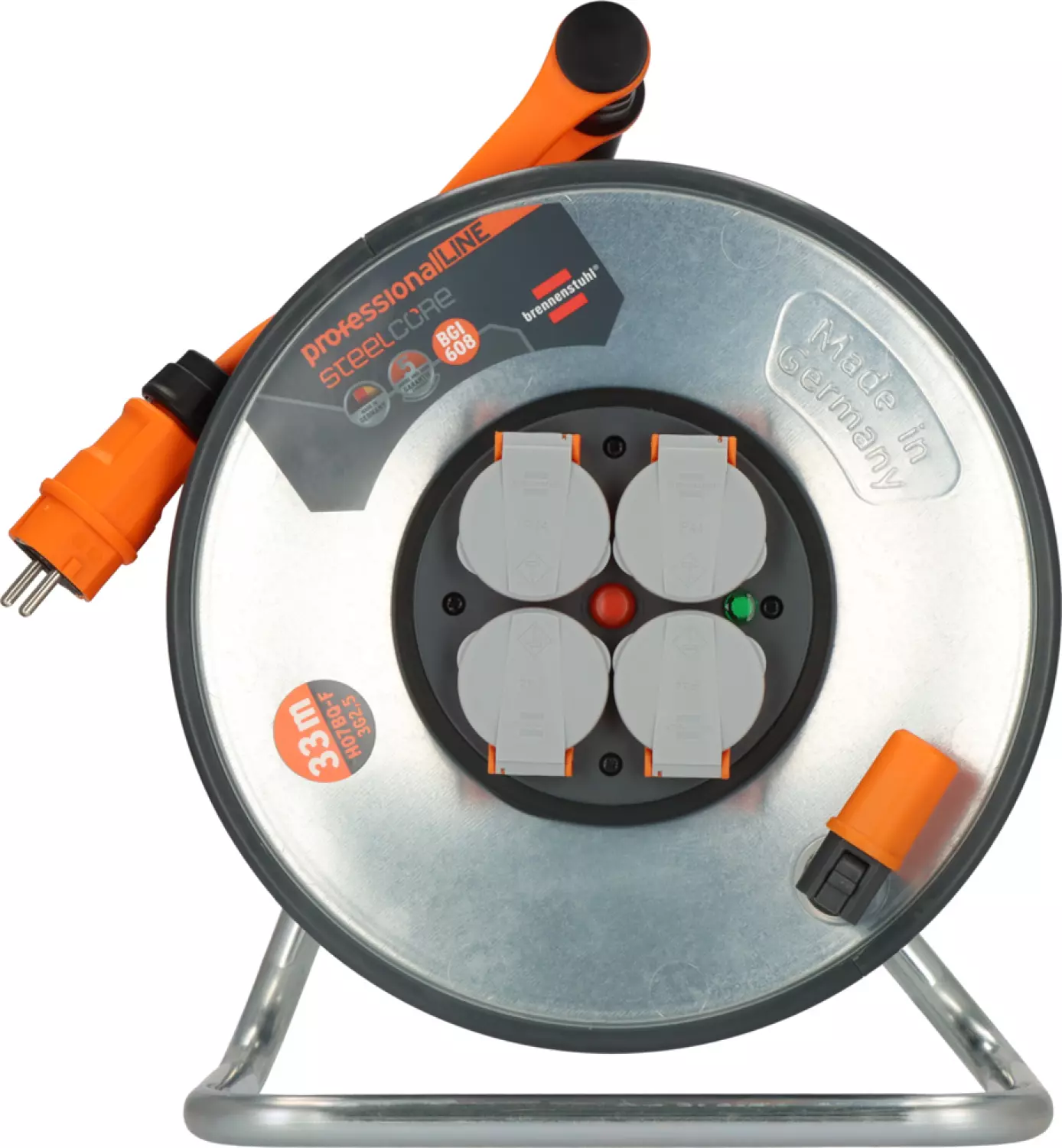 ProfessionalLINE 9192330200 SteelCore Kabelhaspel - IP44 - H07BQ-F3G2,5 - 33m