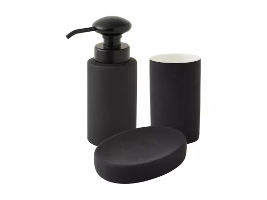 Set de salle de bain 3 pièces en céramique noir