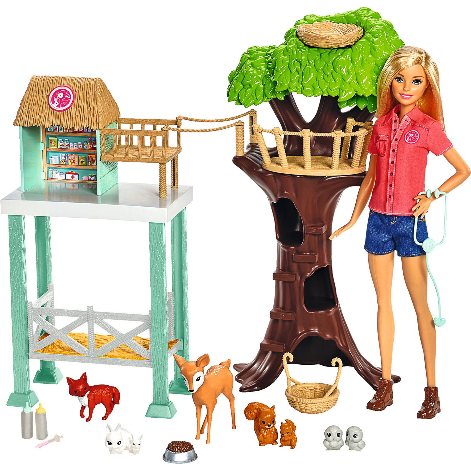 Barbie Tierpflegerin Station mit Puppe
