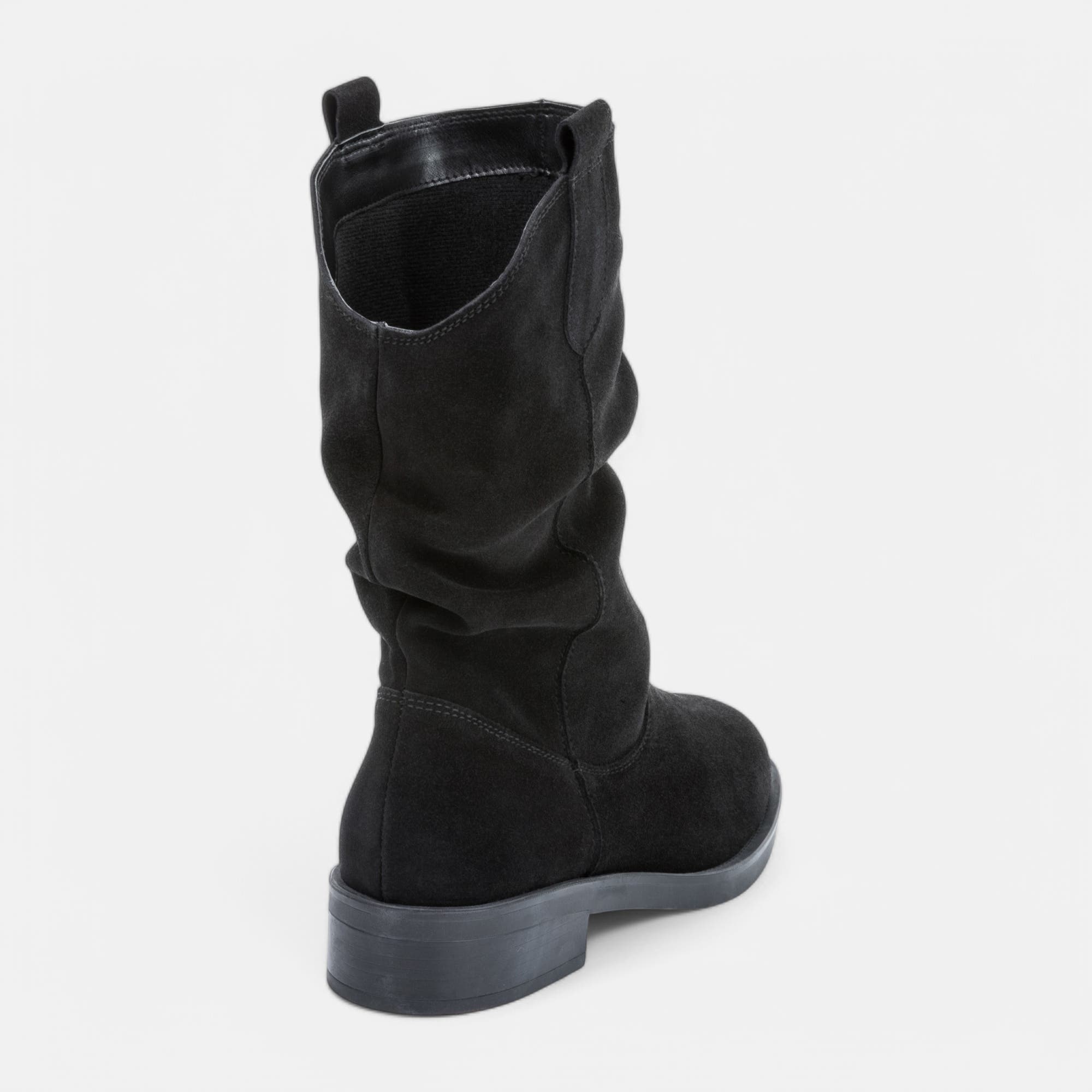 Boots Femme en cuir noir