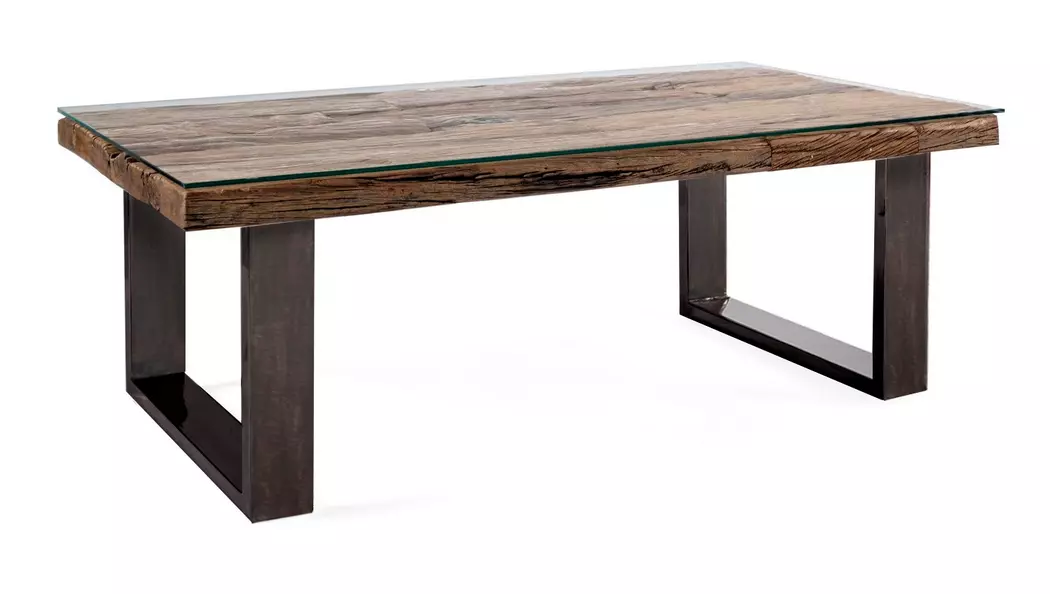 Couchtisch Old mit Glasplatte