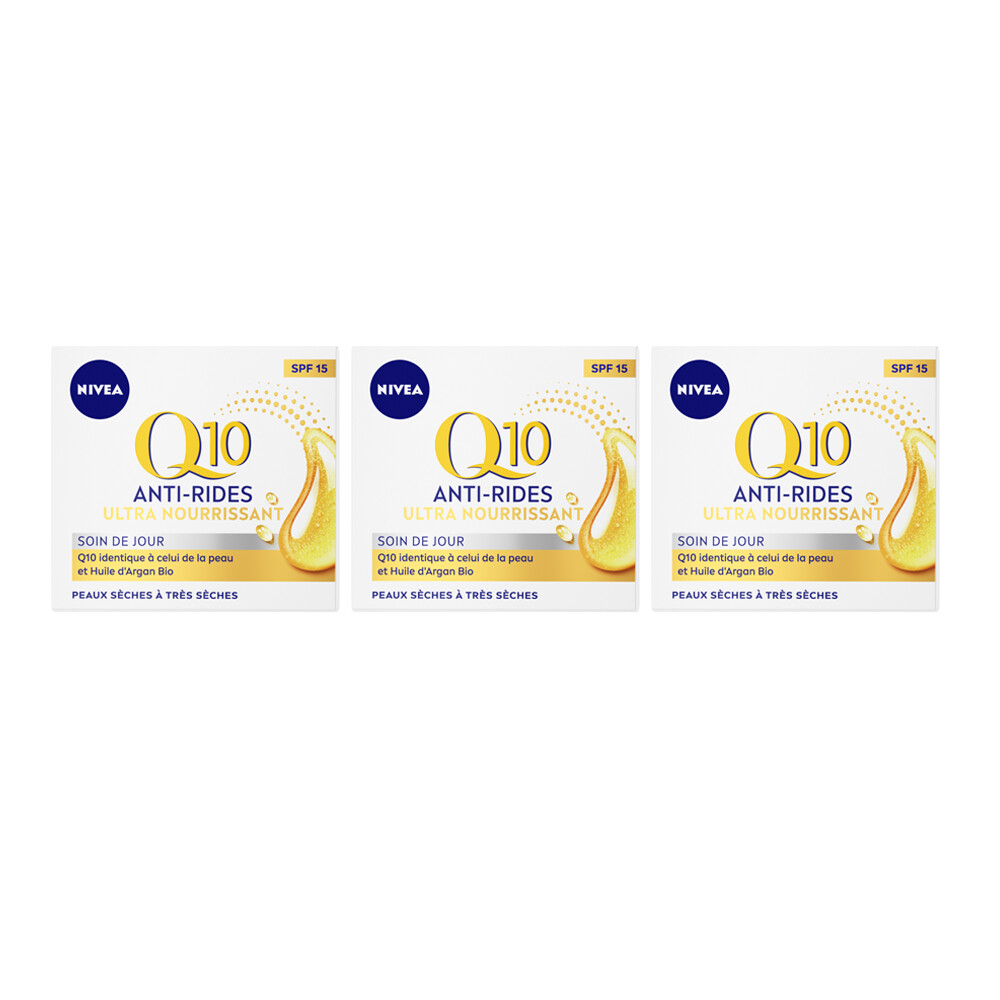 3x Nivea Q10 DagcrèmeExtra Voedend SPF 1550 ml