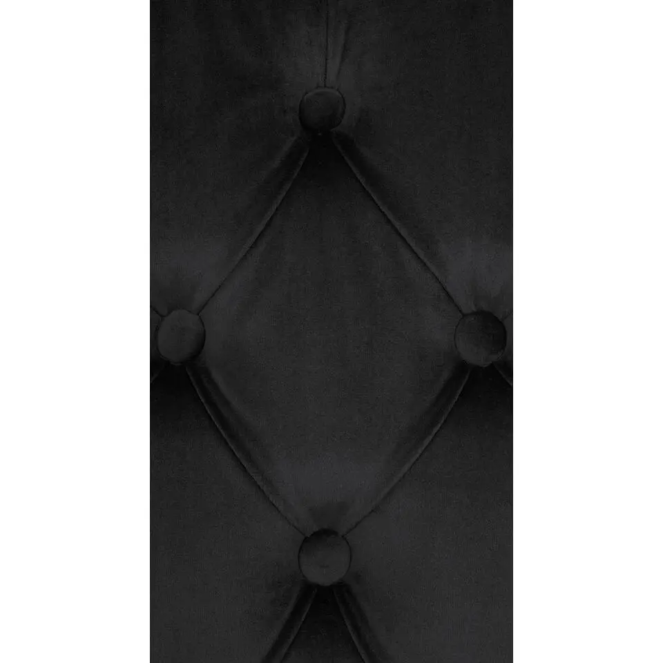 CLP Eetkamerstoel Lisburn walnoot Frame - Fluweel - zwart