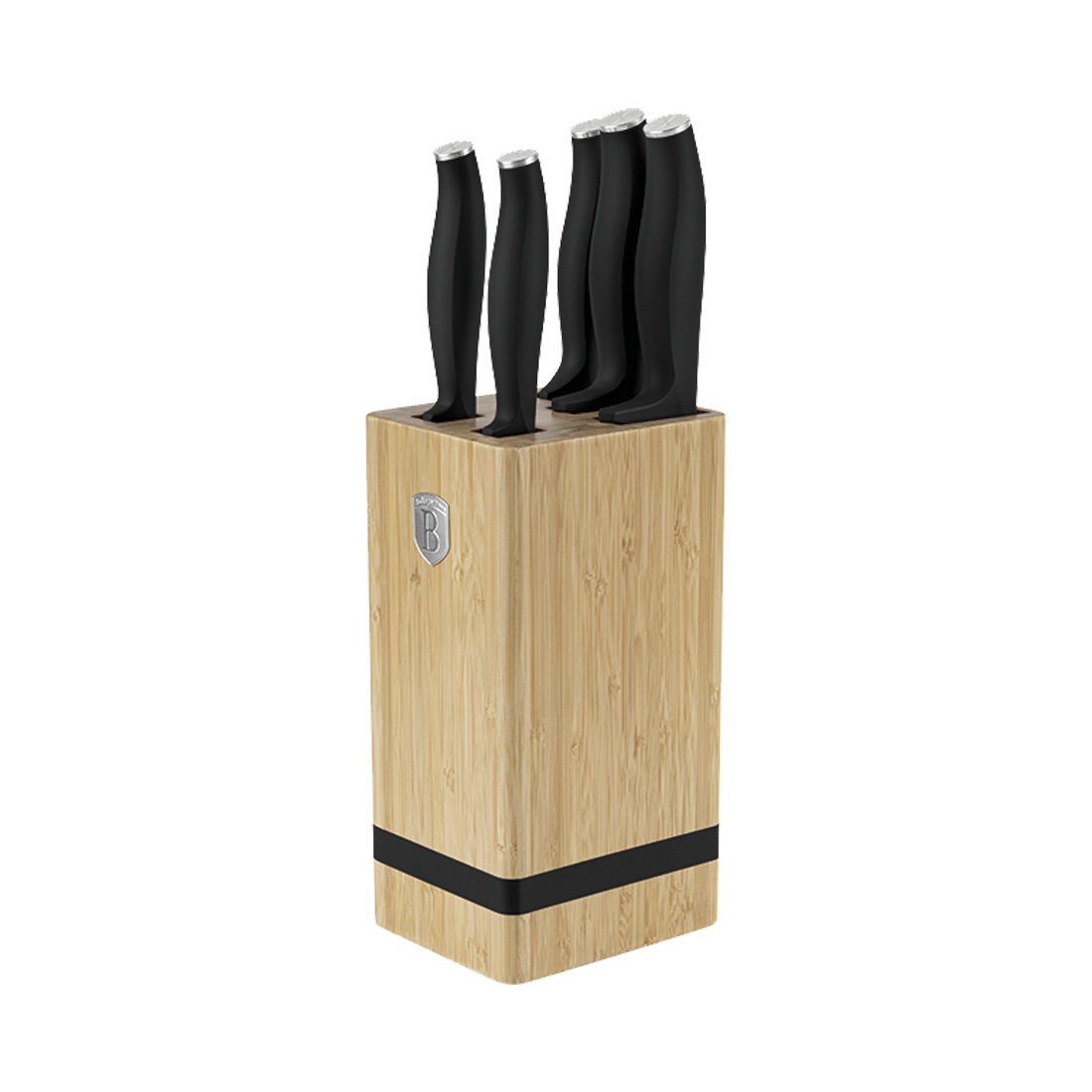 Berlinger Haus 6-teiliges Messer-Set mit Messerblock Matte Black Collection