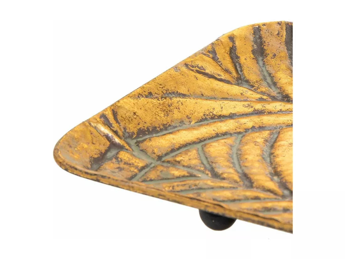 Centre de table en métal doré 39.5x19.5x4.5h