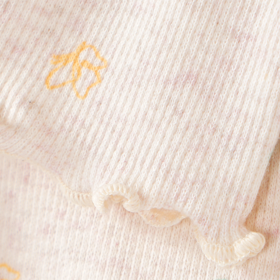 Yigga Mädchen Langarmshirt mit Rippstruktur hellbeige