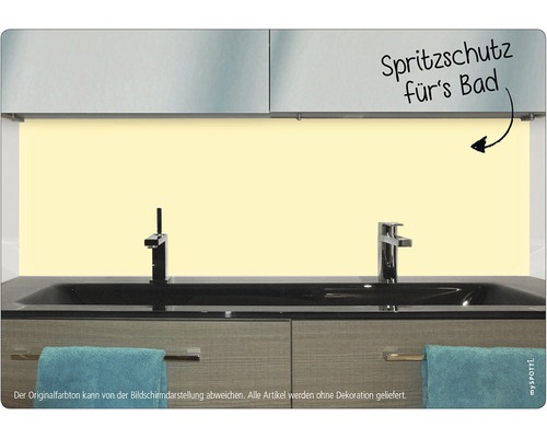 Badkamer achterwand mySPOTTI aqua crème 90x45 cm