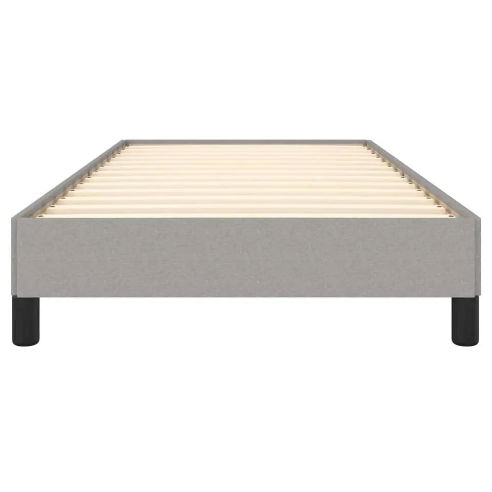 vidaXL - Bed frame met hout lattenbodem - Lichtgrijs - Stof - 90x200 cm