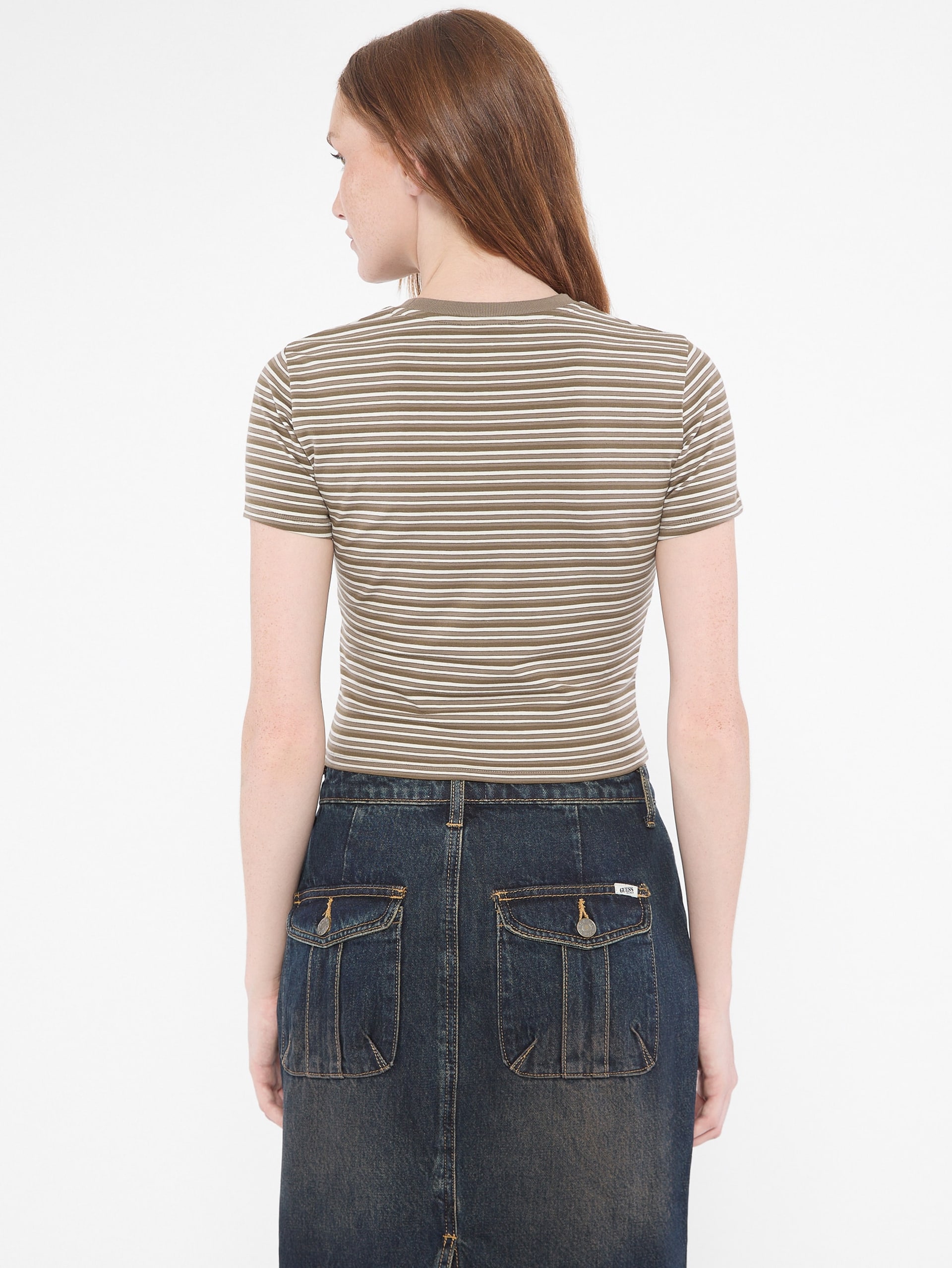 Camiseta infantil listrada GUESS Originals