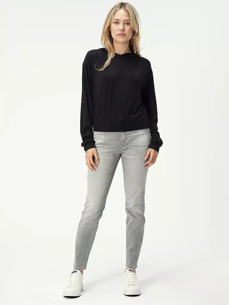 HUGO Loungewear Kapuzensweater -  Hoodie Cropped Fit schwarz