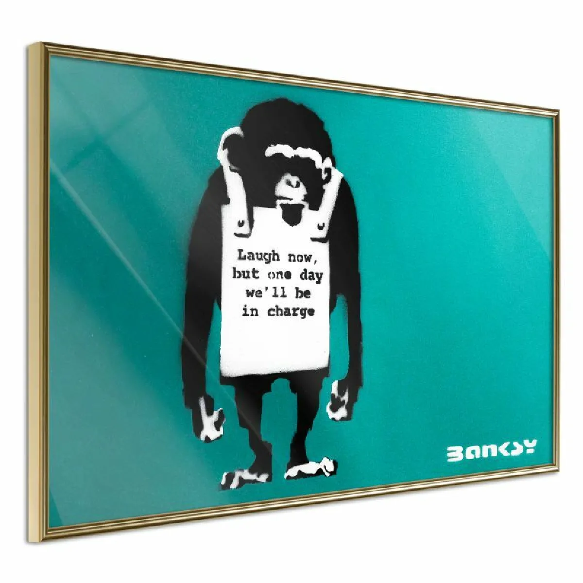 Paris Prix Affiche Encadrée Banksy Laugh Now
