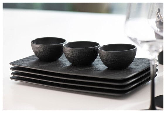 Villeroy & Boch Reisschüssel MANUFACTURE ROCK BLANC 4er Set schwarz