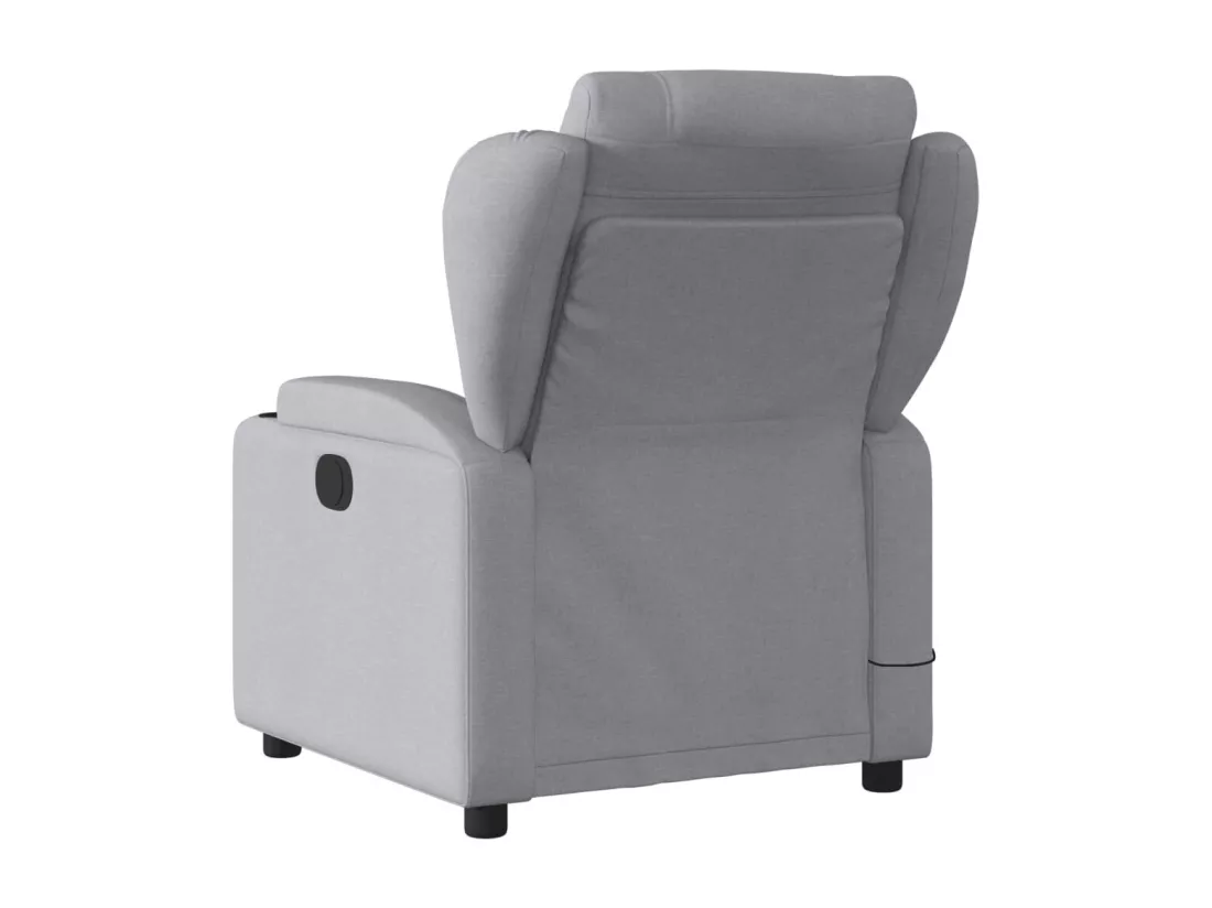 Fauteuil massant inclinable Gris clair Tissu