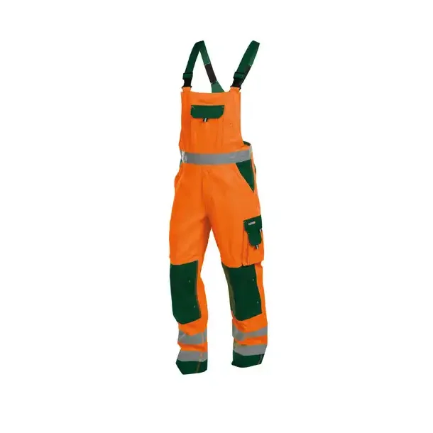Dassy® Toulouse high visibility overalls med knælommer, grøn og orange