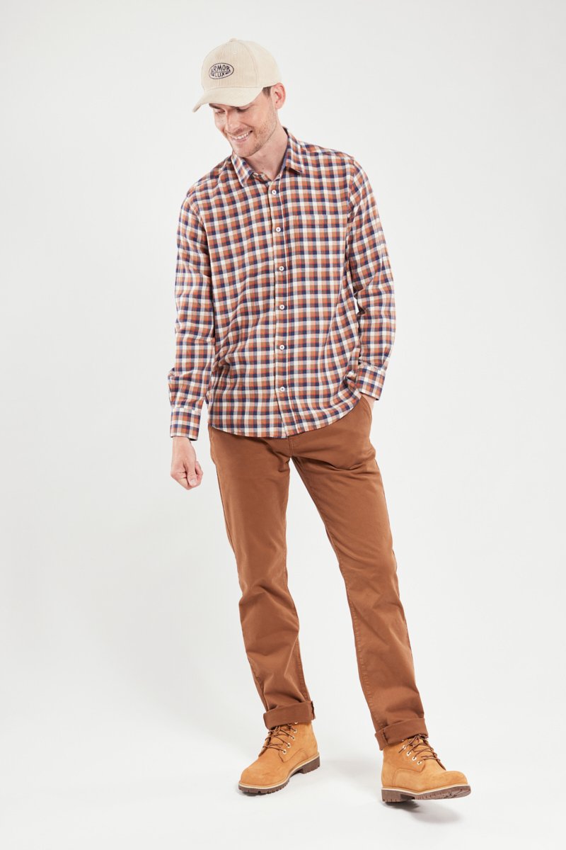 Chemise à carreaux confort - coton