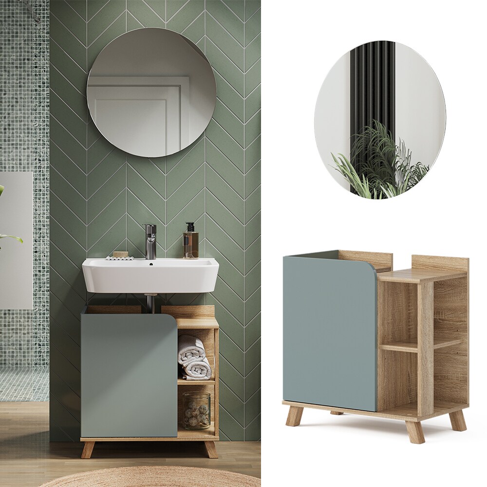 Vicco Badmöbel-Set Karen Sonoma Mintgrün 2 Teile