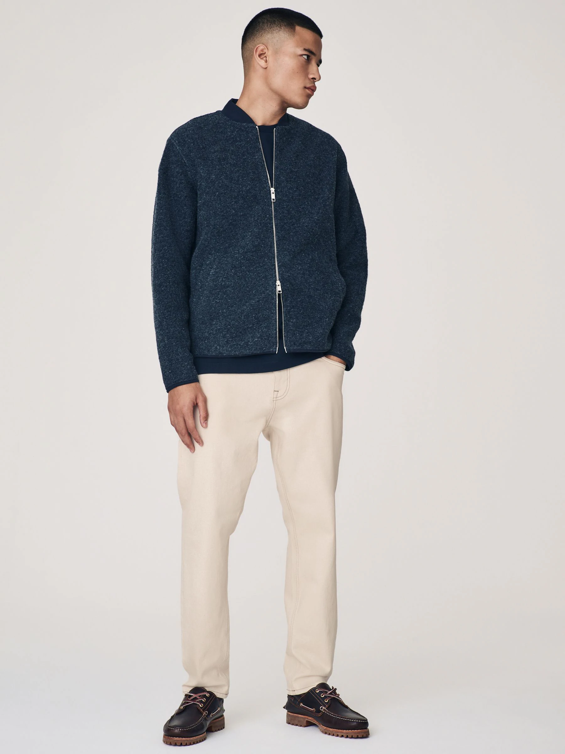 Ecru wit - Slim Fit - Vintage wash denim jeans