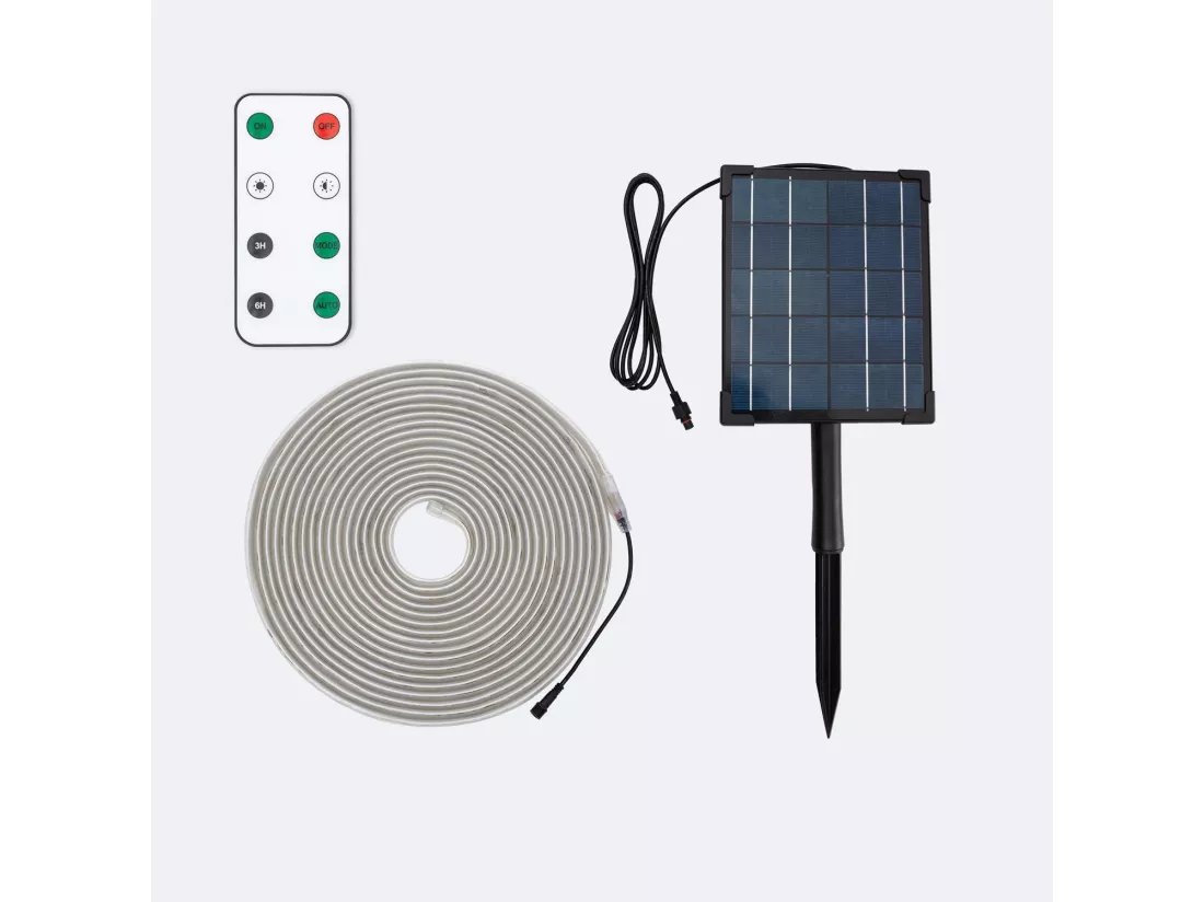 Ruban LED Extérieur Solaire 24V DC SMD2835 60 LED/m 10m IP65 Largeur 12mm Coupe 100 cm RGB