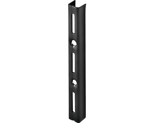 Wandrail, enkele rij, 145 mm, zwart