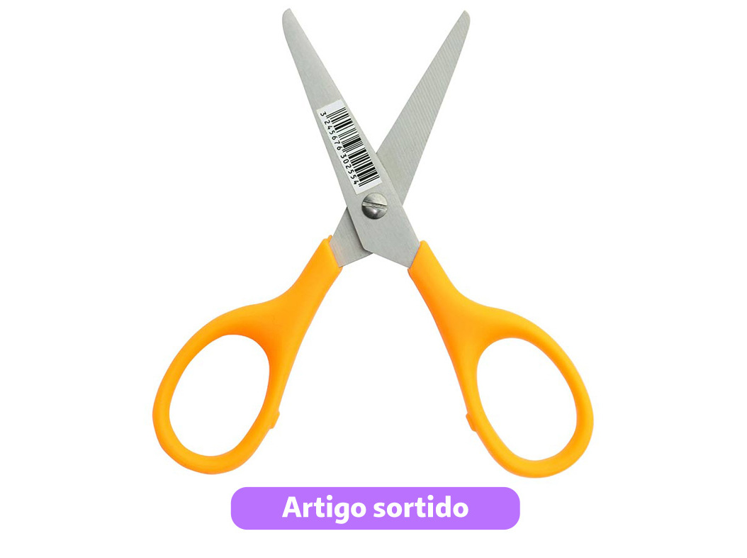 TESOURA POLEGAR 12CM CORES SORTIDAS