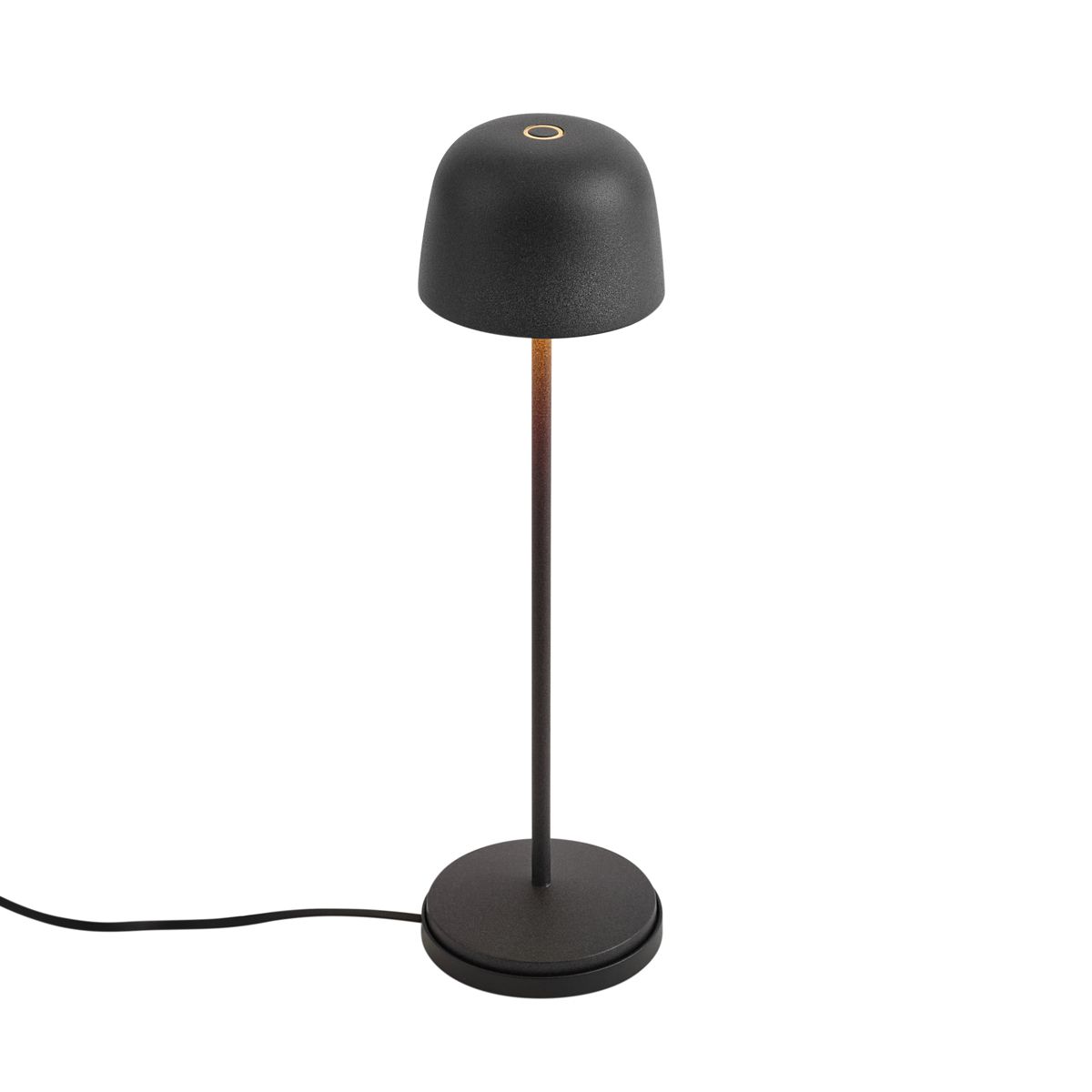 Tafellamp zwart incl. LED oplaadbaar met laadstation IP65 - Raika