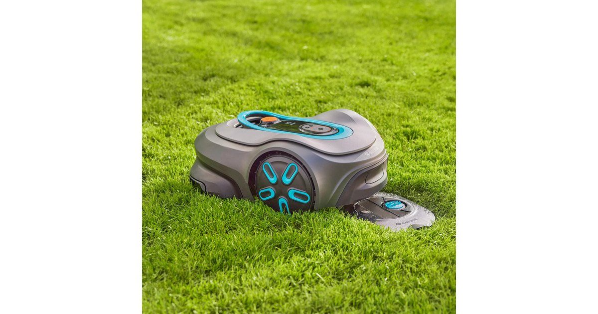 GARDENAPipeline-irrigatiesysteem AquaPrecise op zonne-energie voor gazon sprinklersysteem  (Grijs/turquoise)