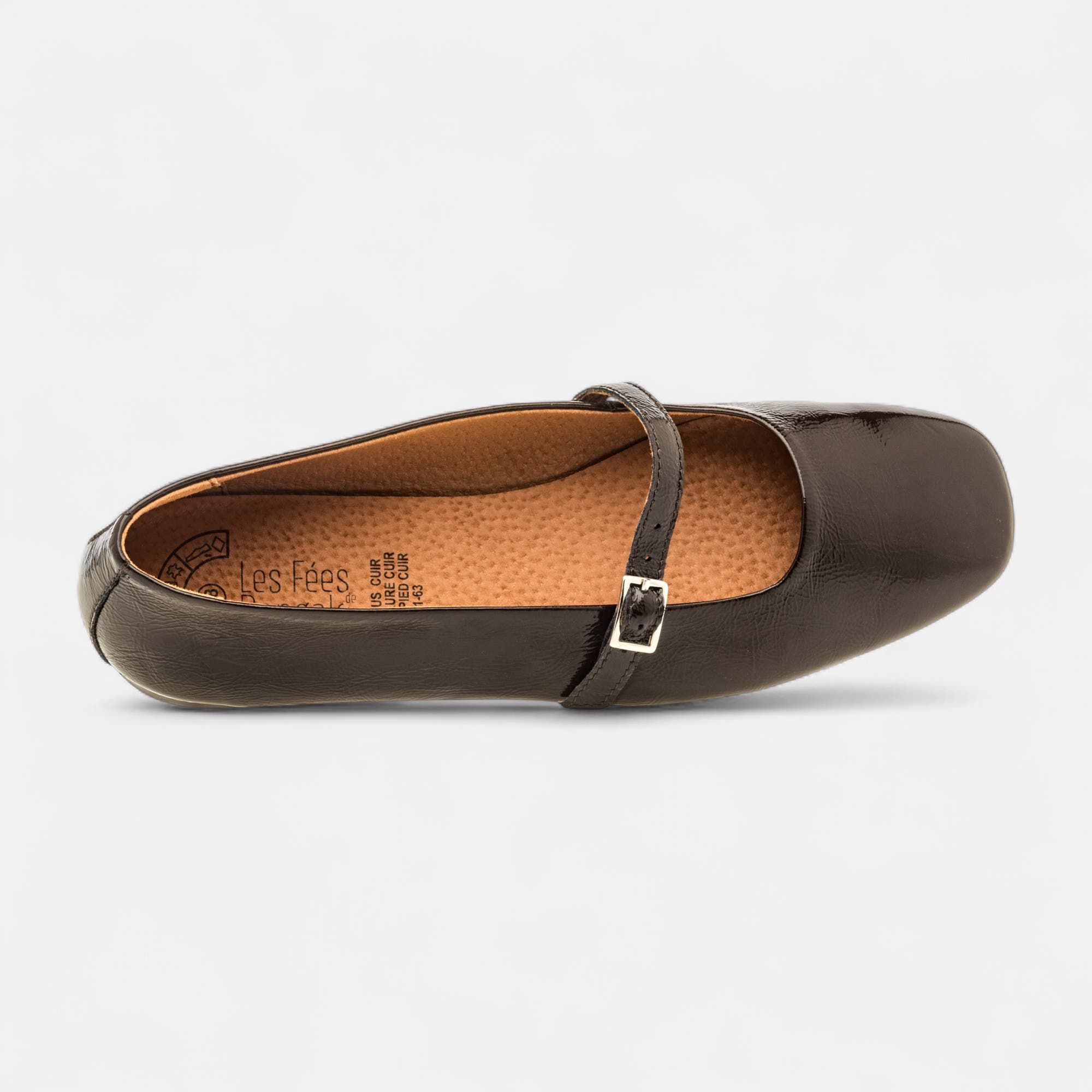 Ballerines Femme en cuir marron