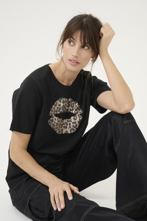 Culture zwarte dames t-shirt